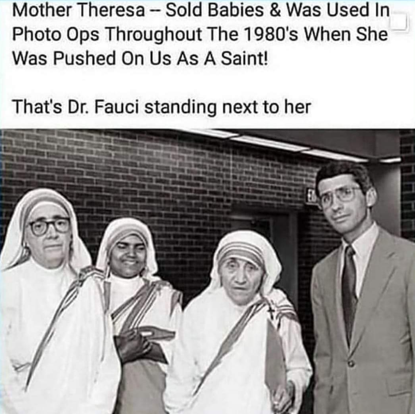 Who was mother teresa. Fauci and mother Theresa. Фаучи сын матери Терезы.