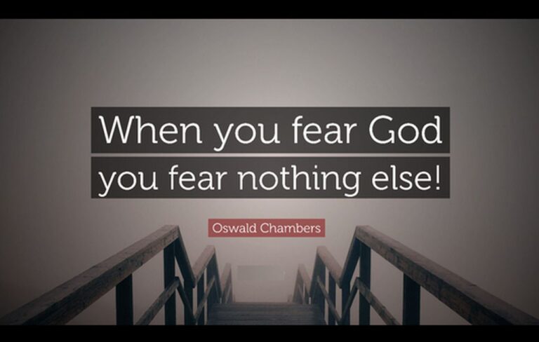 when you fear god