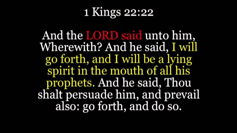 lying spirit 1 kings 22