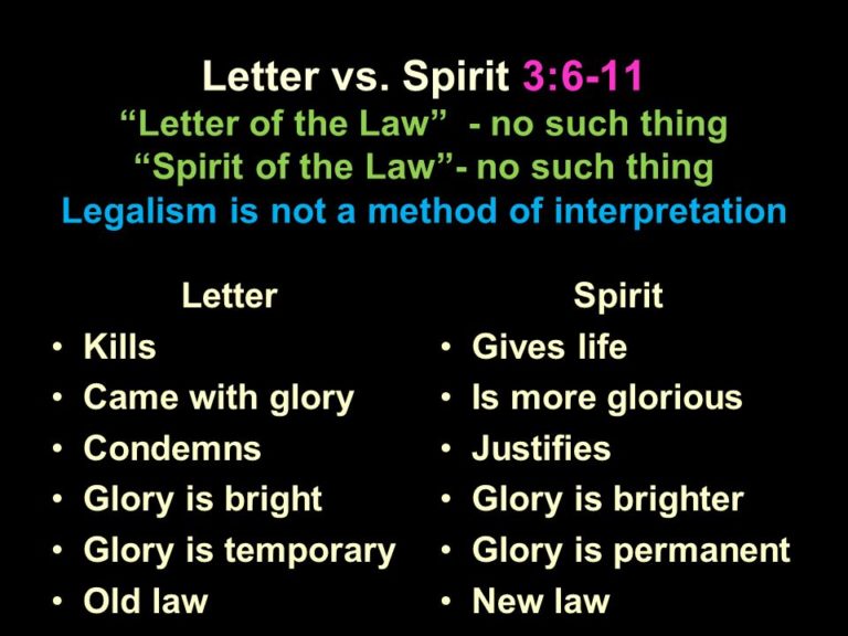  The Letter Killeth But The Spirit Giveth Life SafeGuardYourSoul