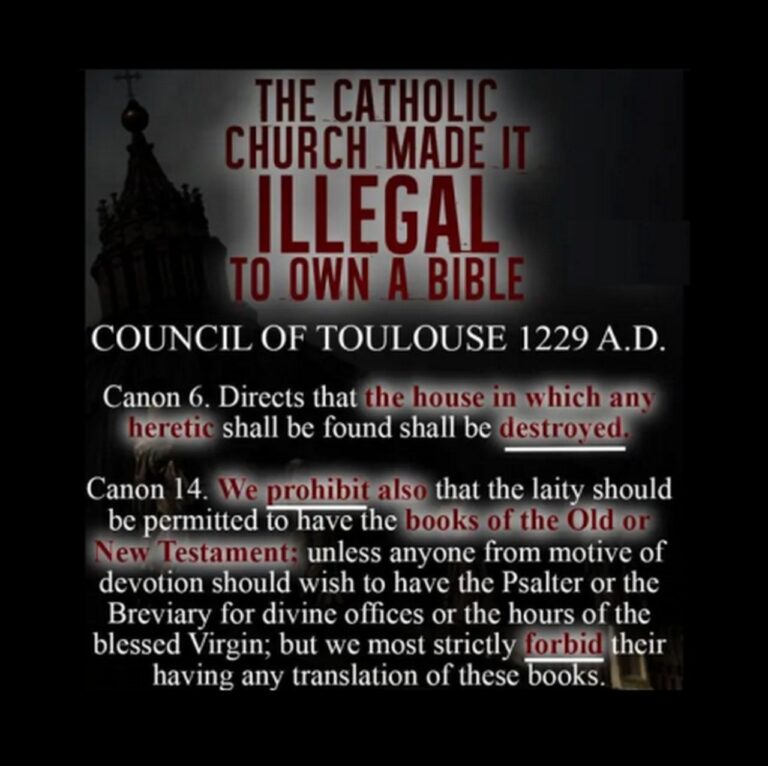 catholic church bible illegal