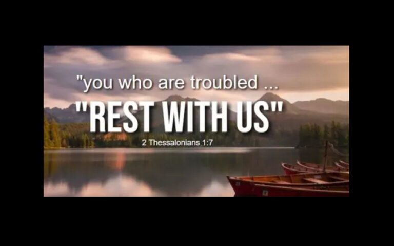 you who are troubled