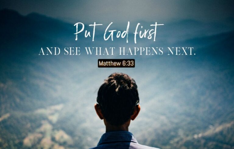 put god first matt 6-33a