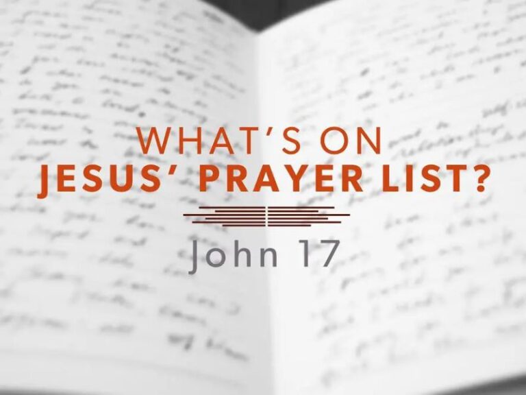 whats on Jesus prayer list