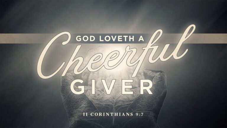 giving 2 cor 9-7 stewardship