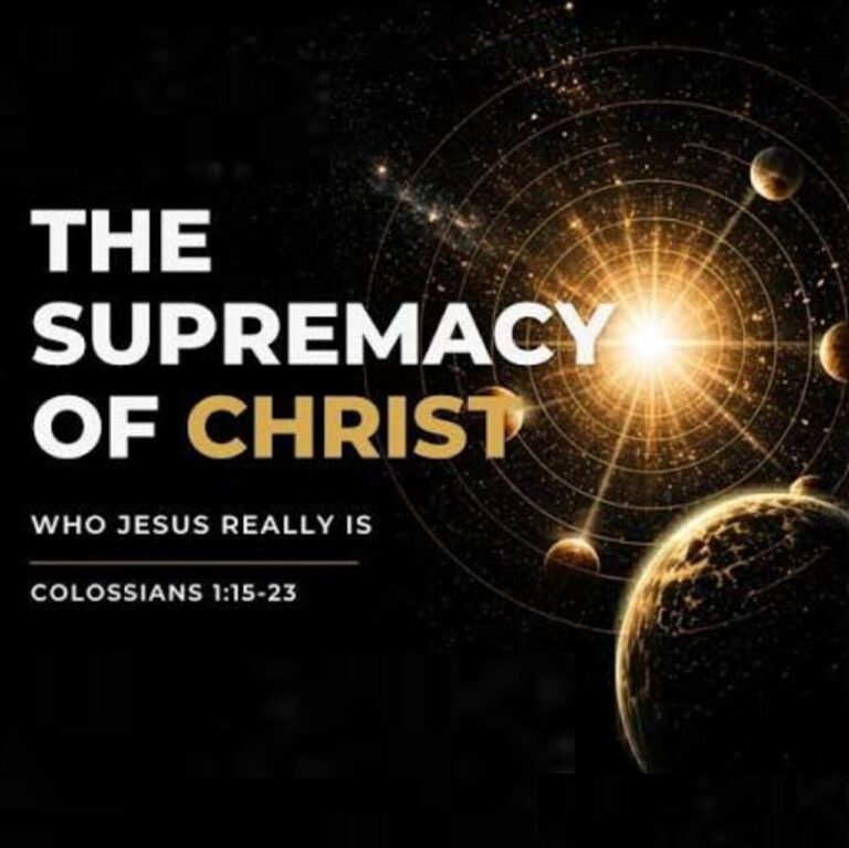 the supremacy of Christ1