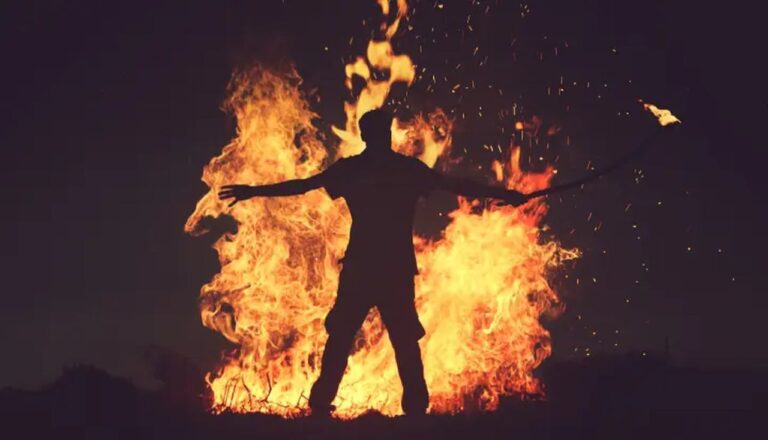 man fire