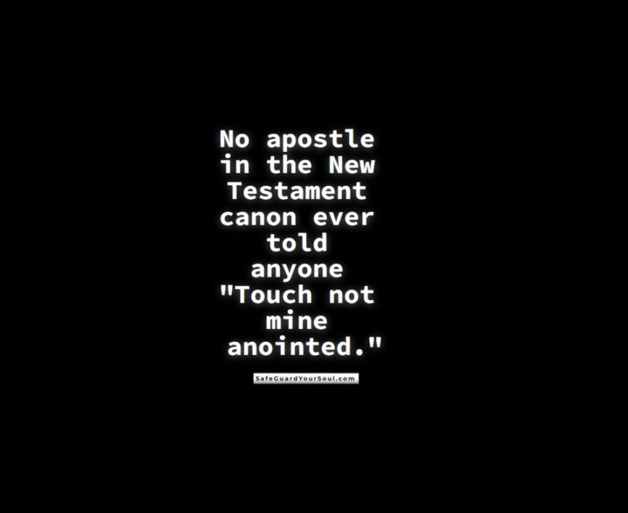 “Touch Not Mine Anointed” – In Context!