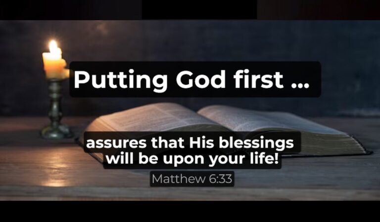 putting God first matt 6-33