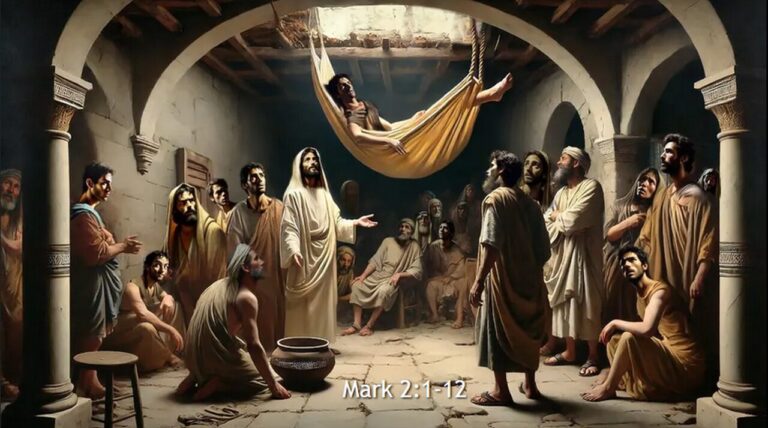 mk 2-1-12 paralytic man healed Jesus